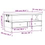 Couchtisch aus Sonoma-Eichenholzwerkstoff, 100 x 51 x 45 cm von , Couchtisch - Ref: Foro24-835300, Preis: 98,07 €, Rabatt: %