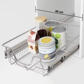 Herausnehmbare Drahtkörbe 2 Stück silber 400 mm von vidaXL, Behälter für Küchenutensilien - Ref: Foro24-50479, Preis: 57,92 €...