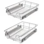 Herausnehmbare Drahtkörbe 2 Stück silber 400 mm von vidaXL, Behälter für Küchenutensilien - Ref: Foro24-50479, Preis: 65,82 €...