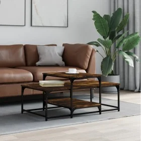 Smoked oak engineered wood coffee table 102x60x45 cm by , Coffee table - Ref: Foro24-835316, Price: 45,25 €, Discount: %