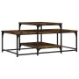 Smoked oak engineered wood coffee table 102x60x45 cm by , Coffee table - Ref: Foro24-835316, Price: 45,25 €, Discount: %