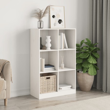 Regal aus massivem weißem Kiefernholz, 70 x 33 x 110 cm von , Bücherregale und Regale - Ref: Foro24-836142, Preis: 119,28 €, ...