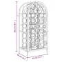 Wine rack for 33 bottles black wrought iron 45x36x100 cm by , Wine racks - Ref: Foro24-358369, Price: 94,89 €, Discount: %