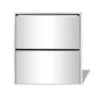 Shoe cabinet 2 levels and white mirror 63x17x67 cm by vidaXL, Shoe racks and shoe organizers - Ref: Foro24-243046, Price: 72,...