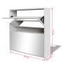 Shoe cabinet 2 levels and white mirror 63x17x67 cm by vidaXL, Shoe racks and shoe organizers - Ref: Foro24-243046, Price: 68,...