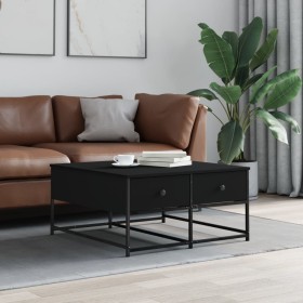 Black engineered wood coffee table 80x80x40 cm by , Coffee table - Ref: Foro24-835354, Price: 55,67 €, Discount: %
