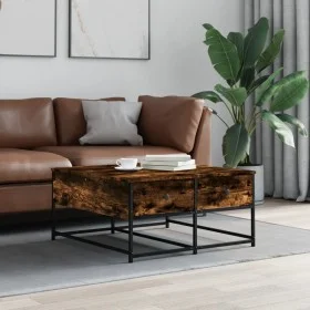 Mesa de centro madera de ingeniería roble ahumado 80x80x40 cm by , Coffee table - Ref: Foro24-835356, Price: 45,54 €, Discoun...