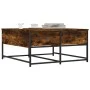Mesa de centro madera de ingeniería roble ahumado 80x80x40 cm de , Mesas de centro - Ref: Foro24-835356, Precio: 45,71 €, Des...