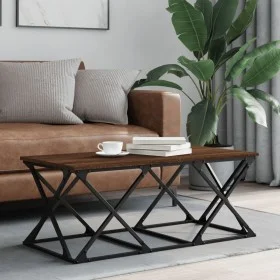 Mesa de centro madera contrachapada roble marrón 100x49x40 cm de , Mesas de centro - Ref: Foro24-835363, Precio: 52,15 €, Des...