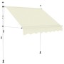 Manuell betriebene einziehbare Markise 150 cm creme von , Markisen - Ref: Foro24-143693, Preis: 72,55 €, Rabatt: %