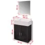 Set of furniture and sink 3 pieces black by vidaXL, Bathroom furniture - Ref: Foro24-272227, Price: 148,94 €, Discount: %