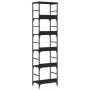 Schwarzes Holzwerkstoffregal 50 x 33 x 188,5 cm von , Bücherregale und Regale - Ref: Foro24-835279, Preis: 68,70 €, Rabatt: %