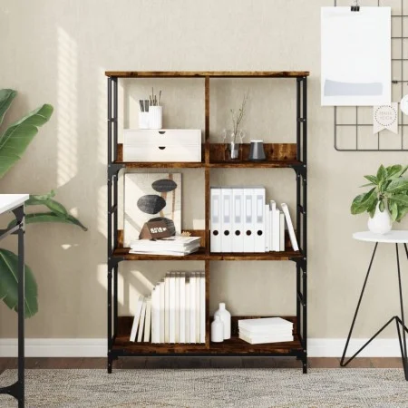 Smoked oak engineered wood shelf 78.5x33x117.5 cm by , Bookcases and shelves - Ref: Foro24-835251, Price: 64,07 €, Discount: %