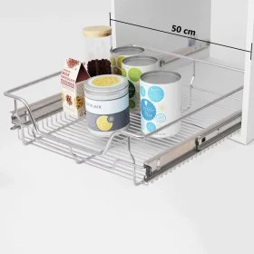 Abnehmbare Drahtwannen 2 Stück silber 500 mm von vidaXL, Behälter für Küchenutensilien - Ref: Foro24-50480, Preis: 77,95 €, R...