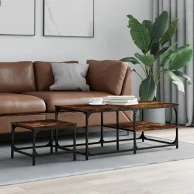 Stapelbare Couchtische, 2 Stück, Holzwerkstoff, Raucheiche von , Couchtisch - Ref: Foro24-835396, Preis: 47,67 €, Rabatt: %