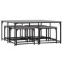 Mesas de centro apilables 5 pzas madera ingeniería gris Sonoma de , Mesas de centro - Ref: Foro24-835337, Precio: 111,62 €, D...