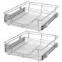 Abnehmbare Drahtwannen 2 Stück silber 500 mm von vidaXL, Behälter für Küchenutensilien - Ref: Foro24-50480, Preis: 81,63 €, R...