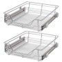 Abnehmbare Drahtwannen 2 Stück silber 500 mm von vidaXL, Behälter für Küchenutensilien - Ref: Foro24-50480, Preis: 67,09 €, R...