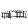 Mesas de centro apilables 5 pzas madera ingeniería gris Sonoma de , Mesas de centro - Ref: Foro24-835337, Precio: 110,23 €, D...