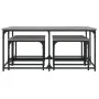 Mesas de centro apilables 5 pzas madera ingeniería gris Sonoma de , Mesas de centro - Ref: Foro24-835337, Precio: 110,23 €, D...