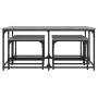 Mesas de centro apilables 5 pzas madera ingeniería gris Sonoma de , Mesas de centro - Ref: Foro24-835337, Precio: 111,62 €, D...