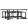 Mesas de centro apilables 5 pzas madera ingeniería gris Sonoma de , Mesas de centro - Ref: Foro24-835337, Precio: 110,23 €, D...