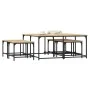 Stapelbare Couchtische 5 Stück aus Holzwerkstoff Sonoma-Eiche von , Couchtisch - Ref: Foro24-835335, Preis: 77,61 €, Rabatt: %