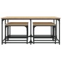 Stackable coffee tables 5 pieces engineered wood Sonoma oak by , Coffee table - Ref: Foro24-835335, Price: 78,25 €, Discount: %