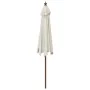 Garden umbrella with sand-colored wooden pole 299x240 cm by , Umbrellas - Ref: Foro24-363167, Price: 82,76 €, Discount: %