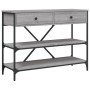 Mesa consola con cajones estantes madera ingeniería Sonoma gris de , Mesas auxiliares - Ref: Foro24-833406, Precio: 106,83 €