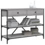 Console table with drawers shelves engineered wood Sonoma gray by , Side tables - Ref: Foro24-833406, Price: 104,16 €, Discou...