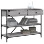 Console table with drawers shelves engineered wood Sonoma gray by , Side tables - Ref: Foro24-833406, Price: 105,78 €, Discou...