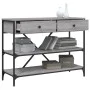 Console table with drawers shelves engineered wood Sonoma gray by , Side tables - Ref: Foro24-833406, Price: 104,16 €, Discou...