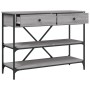 Console table with drawers shelves engineered wood Sonoma gray by , Side tables - Ref: Foro24-833406, Price: 105,78 €, Discou...