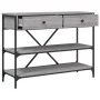 Console table with drawers shelves engineered wood Sonoma gray by , Side tables - Ref: Foro24-833406, Price: 104,16 €, Discou...
