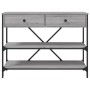 Console table with drawers shelves engineered wood Sonoma gray by , Side tables - Ref: Foro24-833406, Price: 105,78 €, Discou...