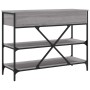 Console table with drawers shelves engineered wood Sonoma gray by , Side tables - Ref: Foro24-833406, Price: 105,78 €, Discou...