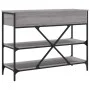 Console table with drawers shelves engineered wood Sonoma gray by , Side tables - Ref: Foro24-833406, Price: 104,16 €, Discou...