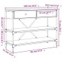 Console table with drawers shelves engineered wood Sonoma gray by , Side tables - Ref: Foro24-833406, Price: 104,16 €, Discou...