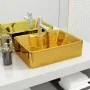 Lavabo con orificio para grifo 48x37x13,5 cm cerámica dorado by , Sinks - Ref: Foro24-143486, Price: 95,97 €, Discount: %