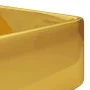 Lavabo con orificio para grifo 48x37x13,5 cm cerámica dorado by , Sinks - Ref: Foro24-143486, Price: 95,97 €, Discount: %