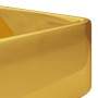 Waschbecken mit Wasserhahnloch 48x37x13,5 cm aus goldenem Keramik. von , Sinkt - Ref: Foro24-143486, Preis: 101,24 €, Rabatt: %