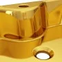 Lavabo con orificio para grifo 48x37x13,5 cm cerámica dorado by , Sinks - Ref: Foro24-143486, Price: 95,97 €, Discount: %
