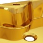 Lavabo con orificio para grifo 48x37x13,5 cm cerámica dorado by , Sinks - Ref: Foro24-143486, Price: 101,24 €, Discount: %