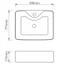 Lavabo con orificio para grifo 48x37x13,5 cm cerámica dorado by , Sinks - Ref: Foro24-143486, Price: 95,97 €, Discount: %