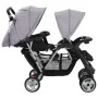 Tandem steel gray and black stroller for 2 children by vidaXL, Baby strollers - Ref: Foro24-10113, Price: 199,84 €, Discount: %