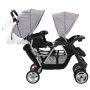 Tandem steel gray and black stroller for 2 children by vidaXL, Baby strollers - Ref: Foro24-10113, Price: 203,53 €, Discount: %