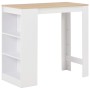 Mesa alta de cocina con estantería blanca 110x50x103 cm by , Kitchen and dining tables - Ref: Foro24-280215, Price: 134,64 €,...