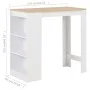 Hoher Küchentisch mit weißem Regal 110x50x103 cm von , Küchen- und Esstische - Ref: Foro24-280215, Preis: 123,61 €, Rabatt: %