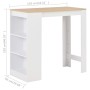 Mesa alta de cocina con estantería blanca 110x50x103 cm by , Kitchen and dining tables - Ref: Foro24-280215, Price: 134,64 €,...